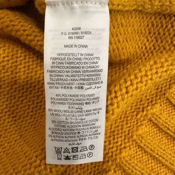 Boden High Neck‎ Wool Blend Sweater Gold Large - Picture 7 of 7